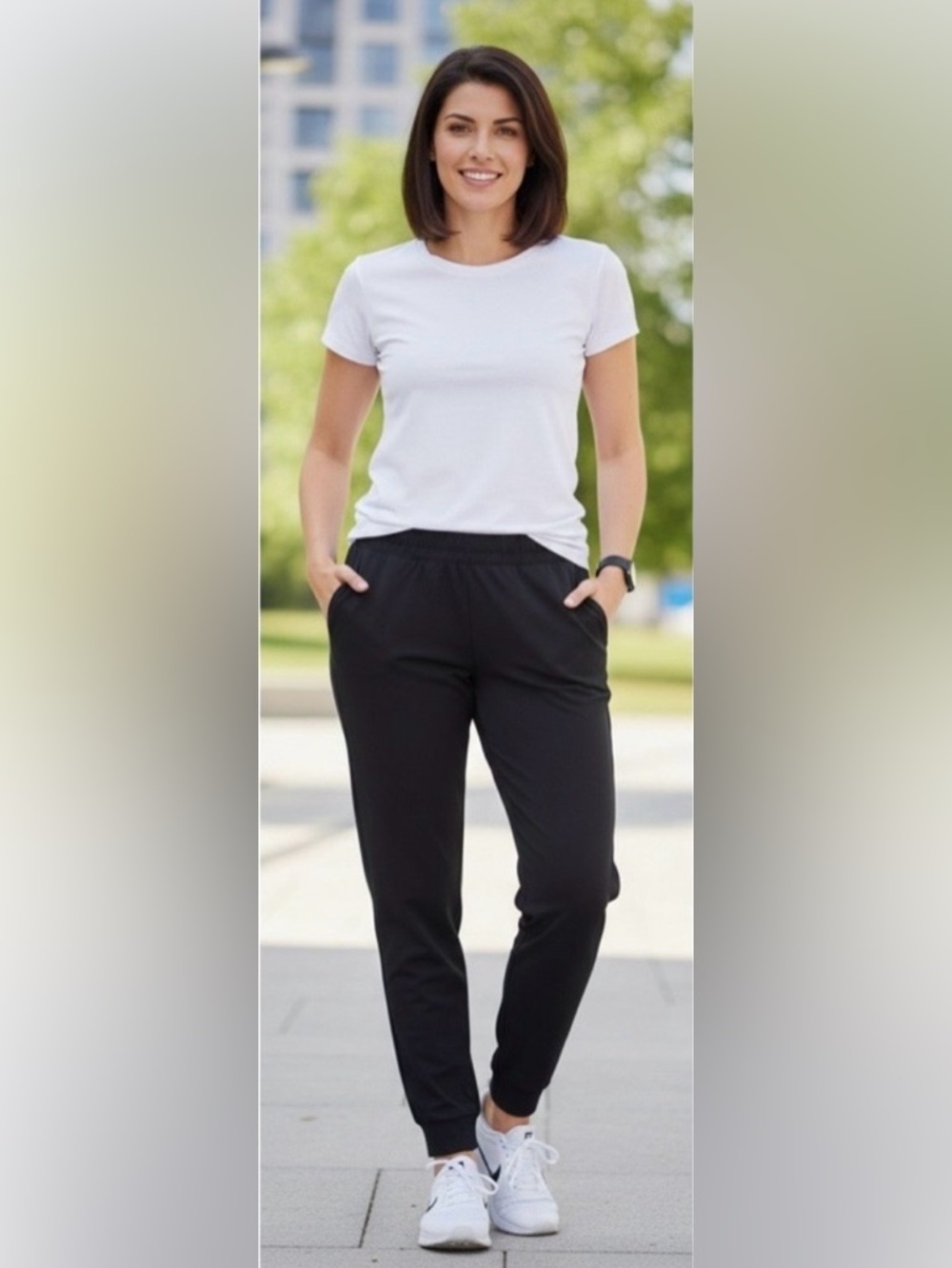 UNIQLO Performance Jogger Women’s S Black Drawstring Lightweight (Inseam 27)
